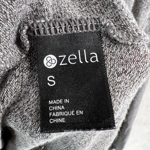 Zella Ruched Long Sleeve Top Womens Small Gray Comfy Stretch Athleisure - Picture 4 of 11
